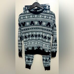 Disney Mickey Mouse Fleece Pajama Set Long Sleeve with Pants Size XS